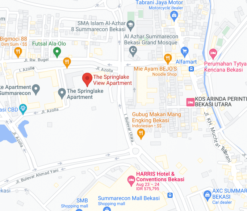 maps-springlake-apartement-bekasi